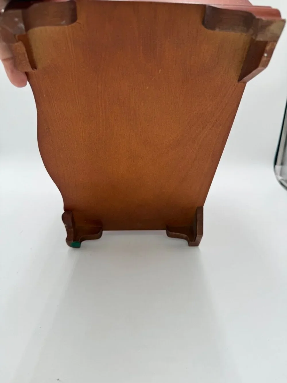 Wooden Jewelry Box With Four Drawers Mirrored Lid & Felt Lining - Vintage Look